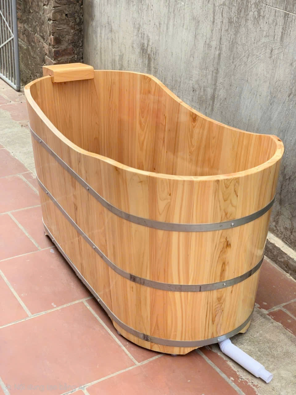 Bồn Tắm Gỗ Cao Cấp Dáng Nằm Dài 130cm - Độ Bền lên tới 10 Năm