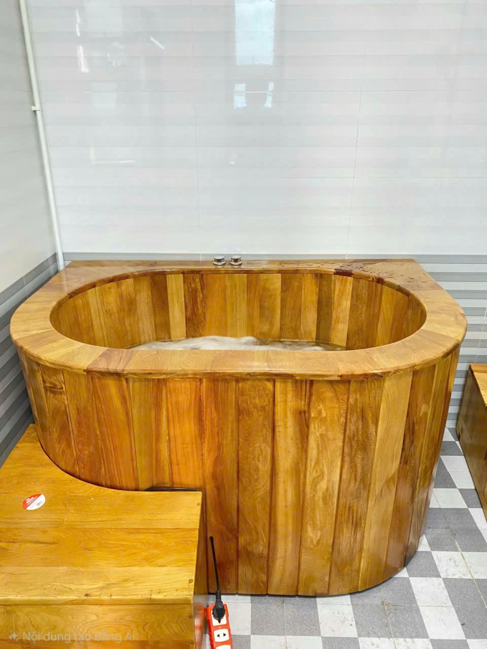 Bồn Tắm Gỗ Sục Massage Cao Cấp